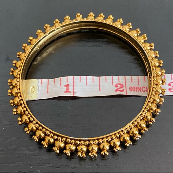 Indian bangles Pair of golden bangles Size 2.4” - Picture 3 of 6